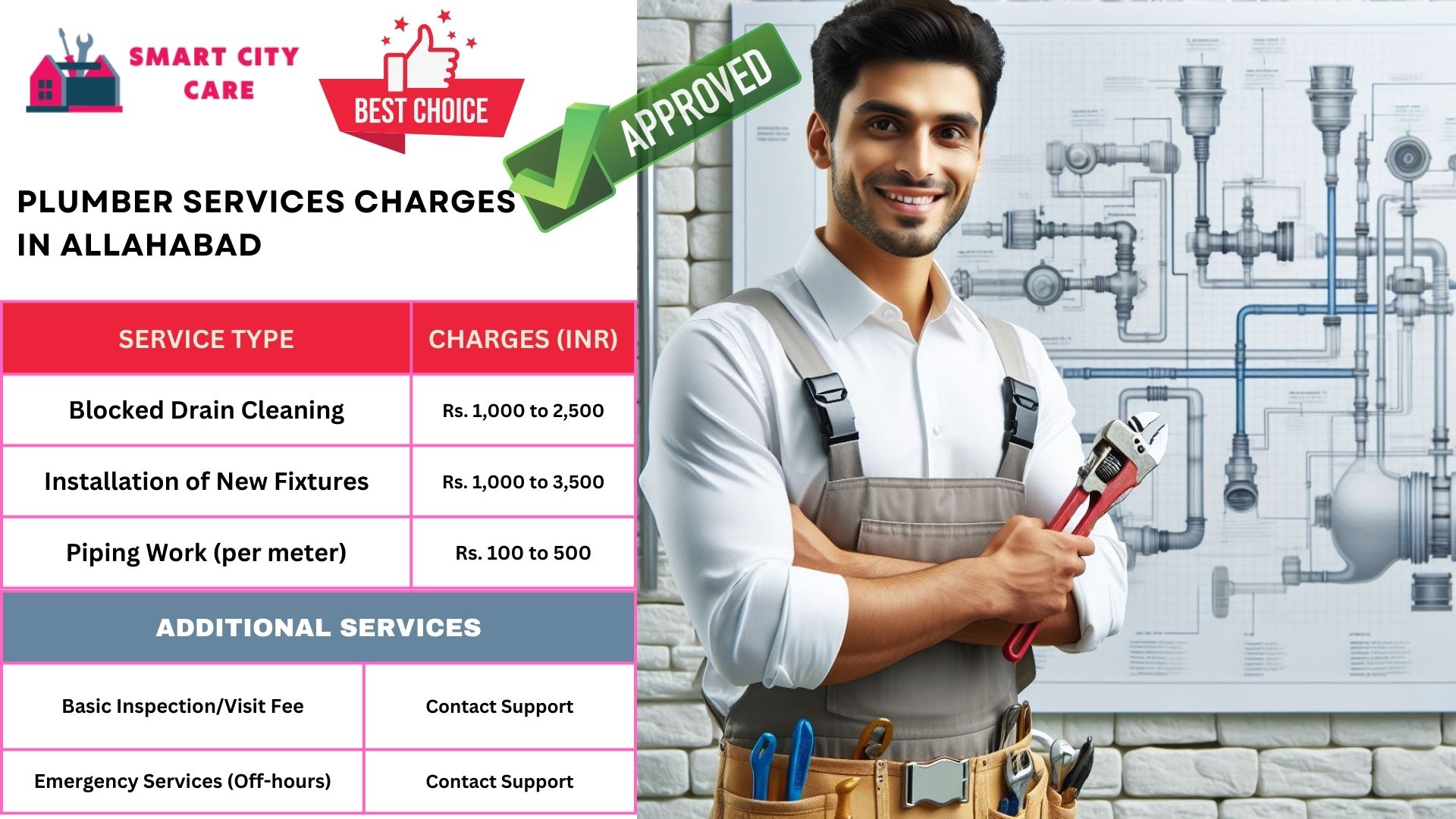 Plumber Charges List in Allahabad