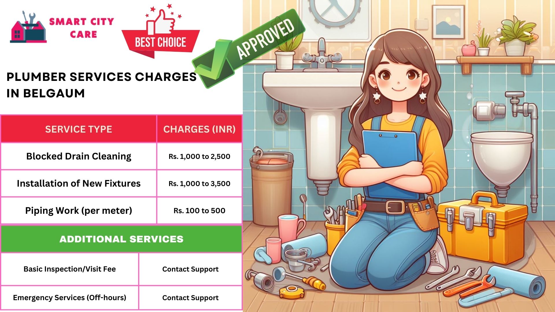 Plumber Charges List in Belgaum