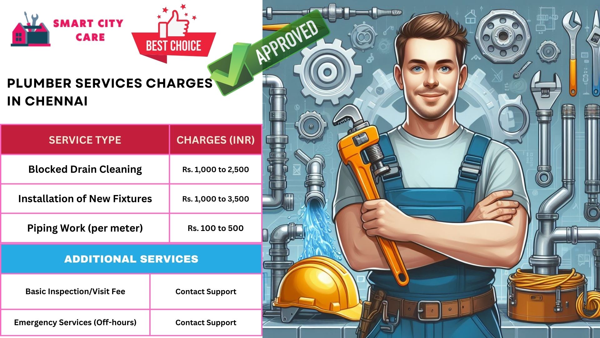 Plumber Charges List in Chennai