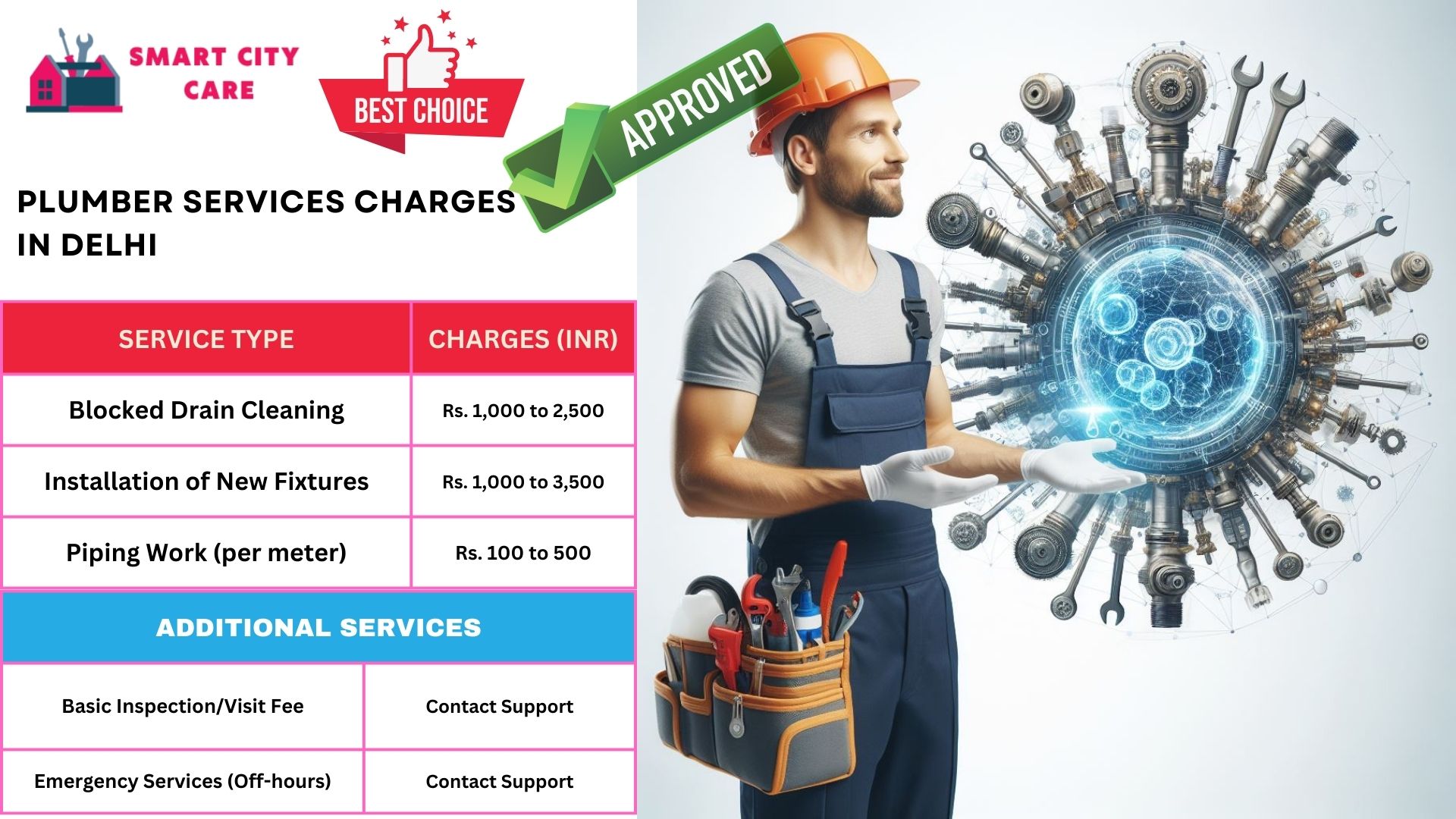 Plumber Services Charges in Delhi NCR