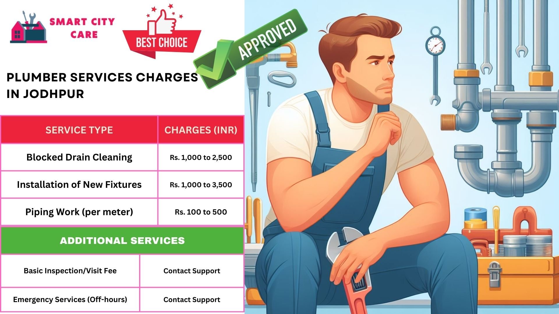 Plumber Charges List in Jodhpur