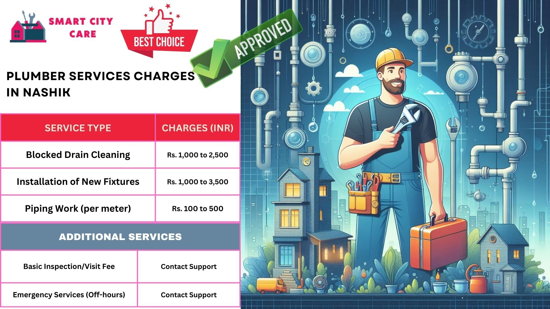 Plumber Charges List in Nashik