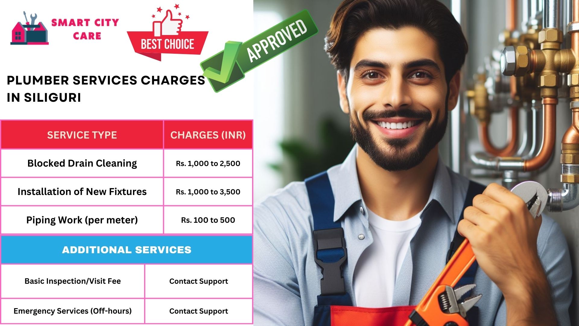 Plumber Charges List in Siliguri